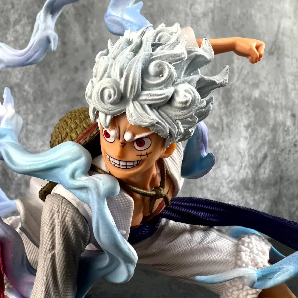 One Piece Monkey D' Luffy Gear 5 Sun God Nika Red Punch Figure