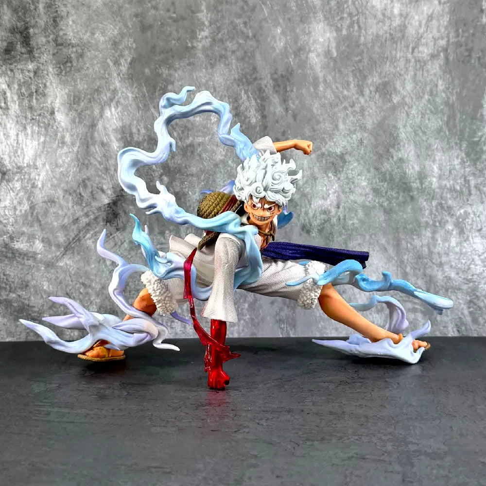 One Piece Monkey D' Luffy Gear 5 Sun God Nika Red Punch Figure