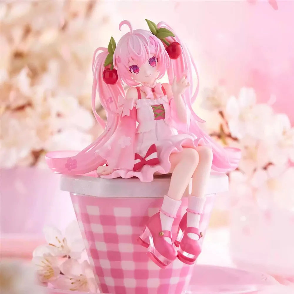 Cherry Blossom Miku Noodle Stopper Figure – 14 CM Anime Collectible PVC Statue
