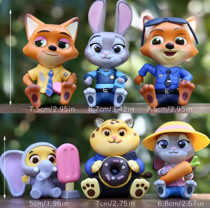 Cute Cartoon Figures (Set of 6)