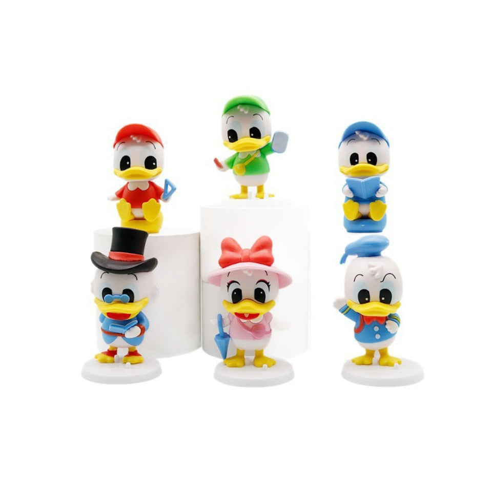 Daisy Donald Duck Family Figure Set of 6 – Cute Cartoon Mini Collectible Toys