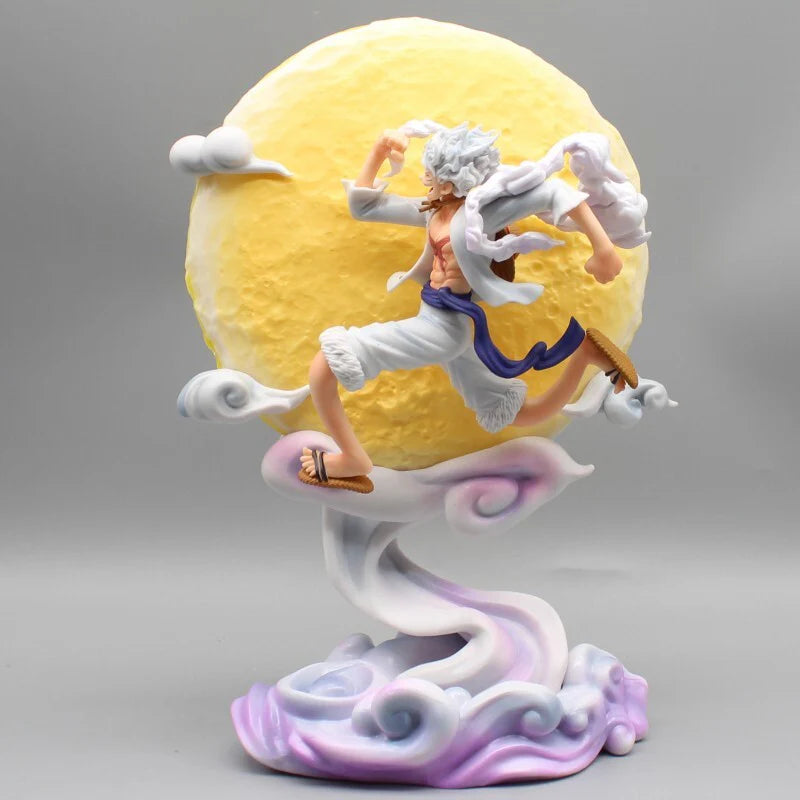 One Piece Monkey D' Luffy Gear 5 Sun God Nika Flying Under Moon LED Light - 25 cm Figure