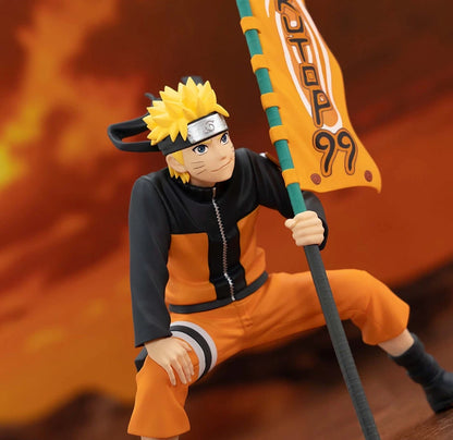 Naruto Uzumaki  Holding Flag Action Figure Collectible 12 cm