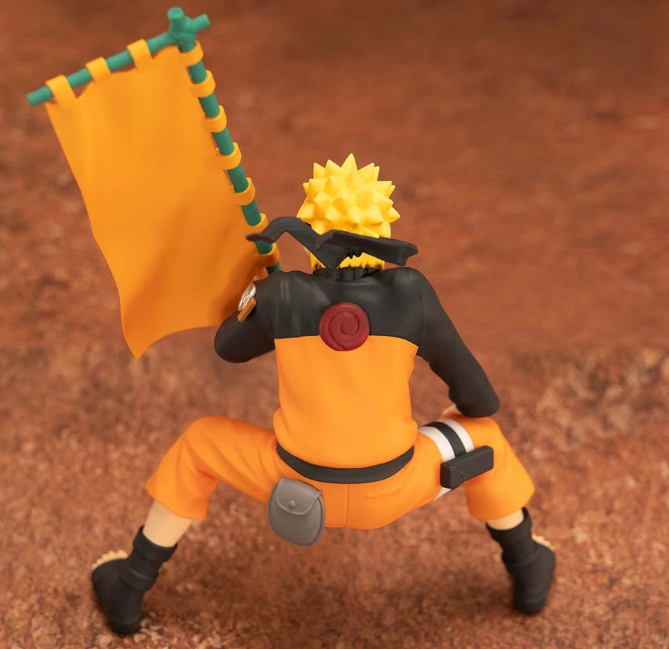 Naruto Uzumaki  Holding Flag Action Figure Collectible 12 cm