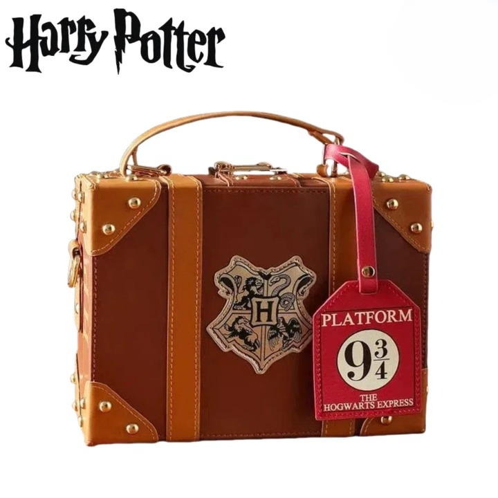 Harry Potter Hogwarts Trunk Luggage Suitcase Stationary Leather Shoulder Bag