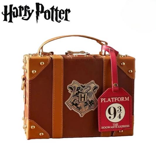 Harry Potter Hogwarts Trunk Luggage Suitcase Stationary Leather Shoulder Bag