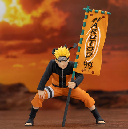 Naruto Uzumaki  Holding Flag Action Figure Collectible 12 cm