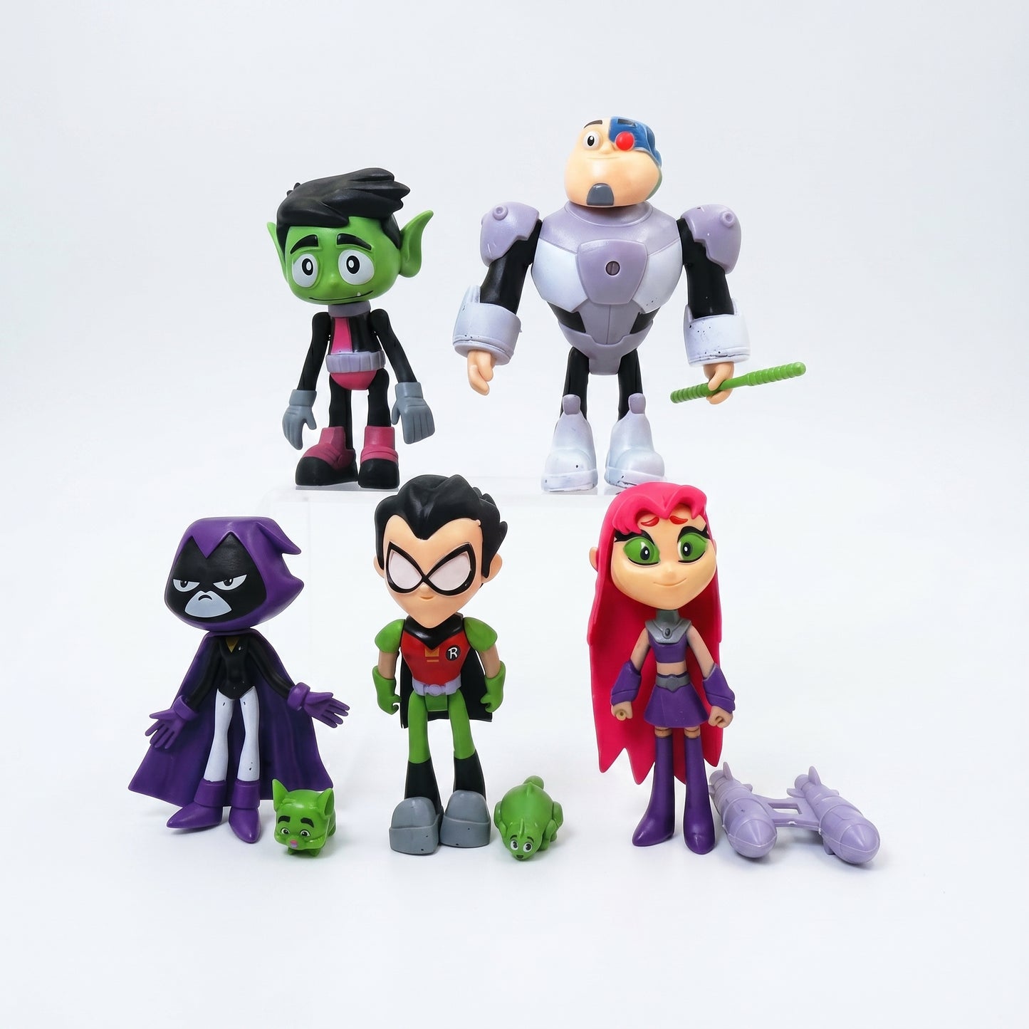 Teen Titans Action Figure Set of 7 | Cartoon Collectible Mini Figures | 10-12 CM Toys for Kids & Fans